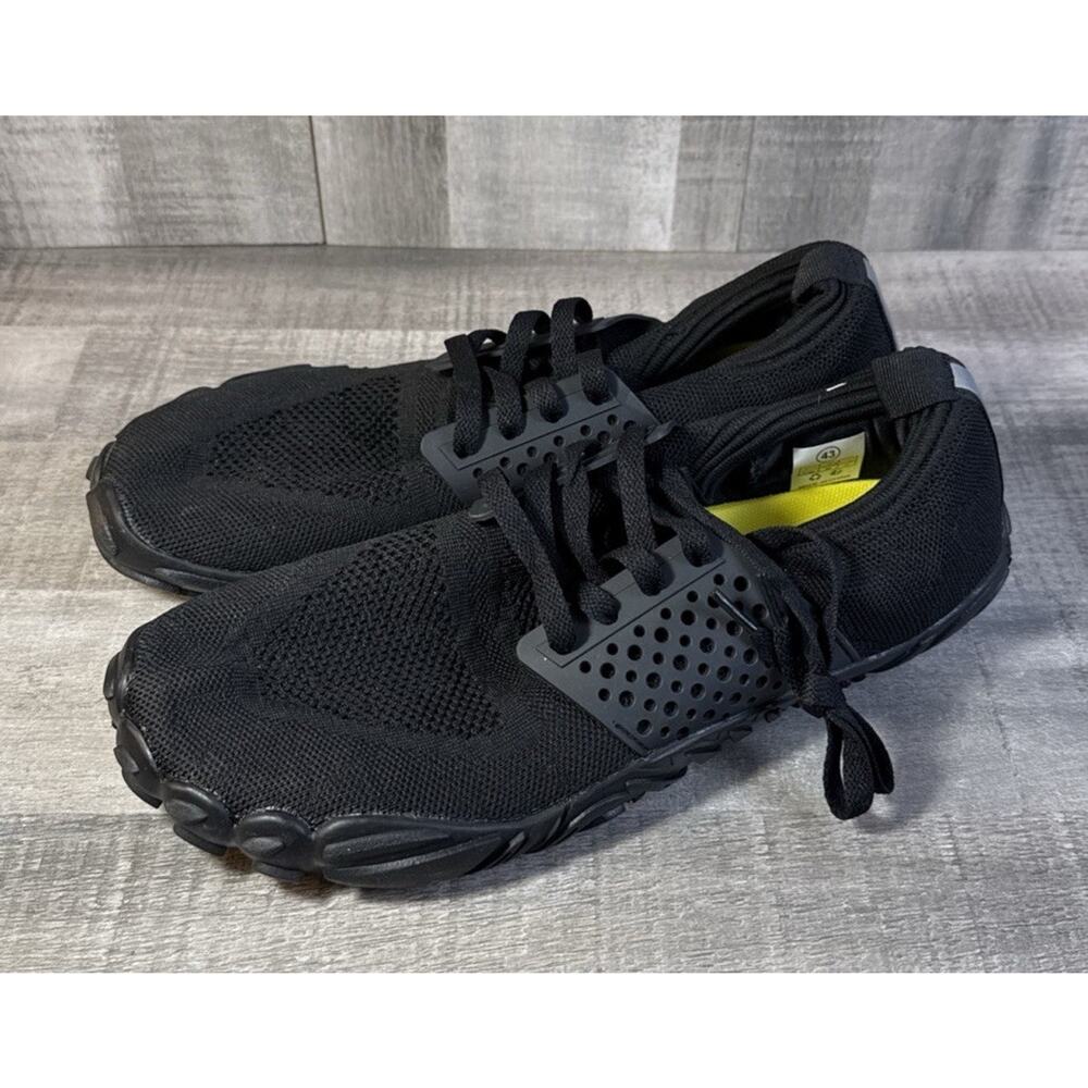 Men’s Outdoor Swim Water Hiking Shoes Black Size Ten Lace Up Slip On Barefoot